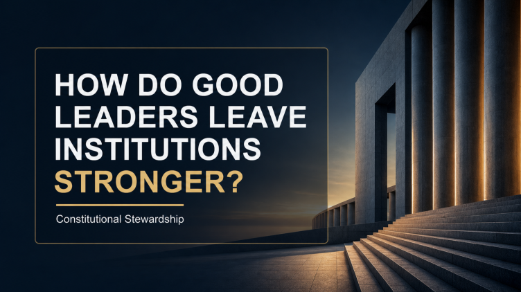 Cover image for How Do Good Leaders Leave Institutions Stronger Than They Found Them