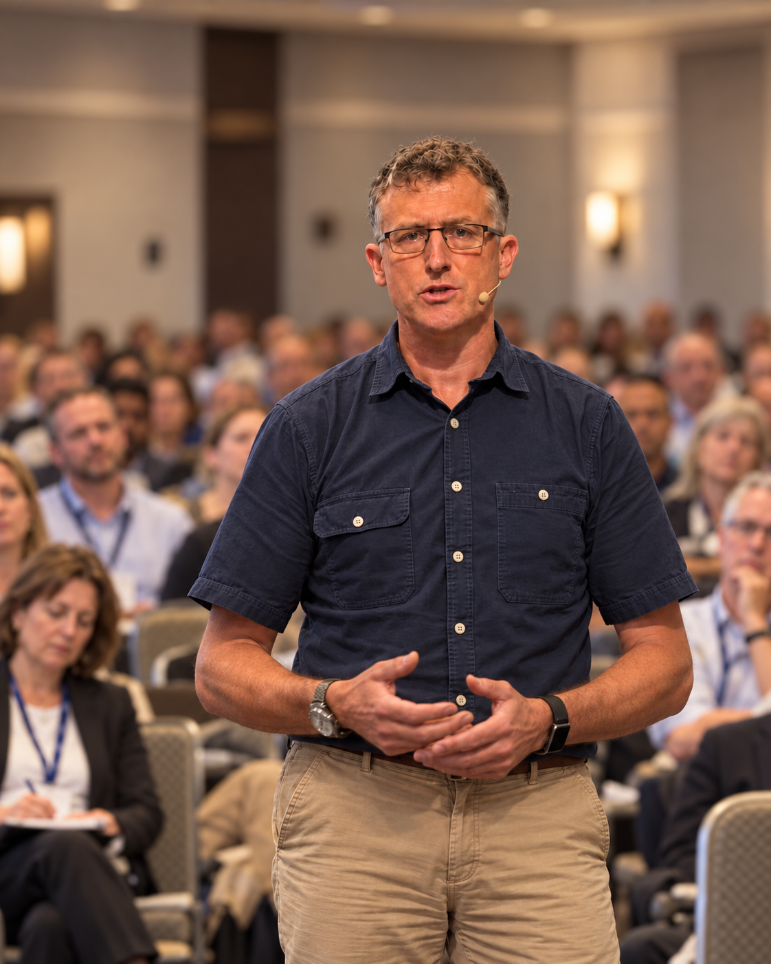 Paul Adams addressing a conference audience