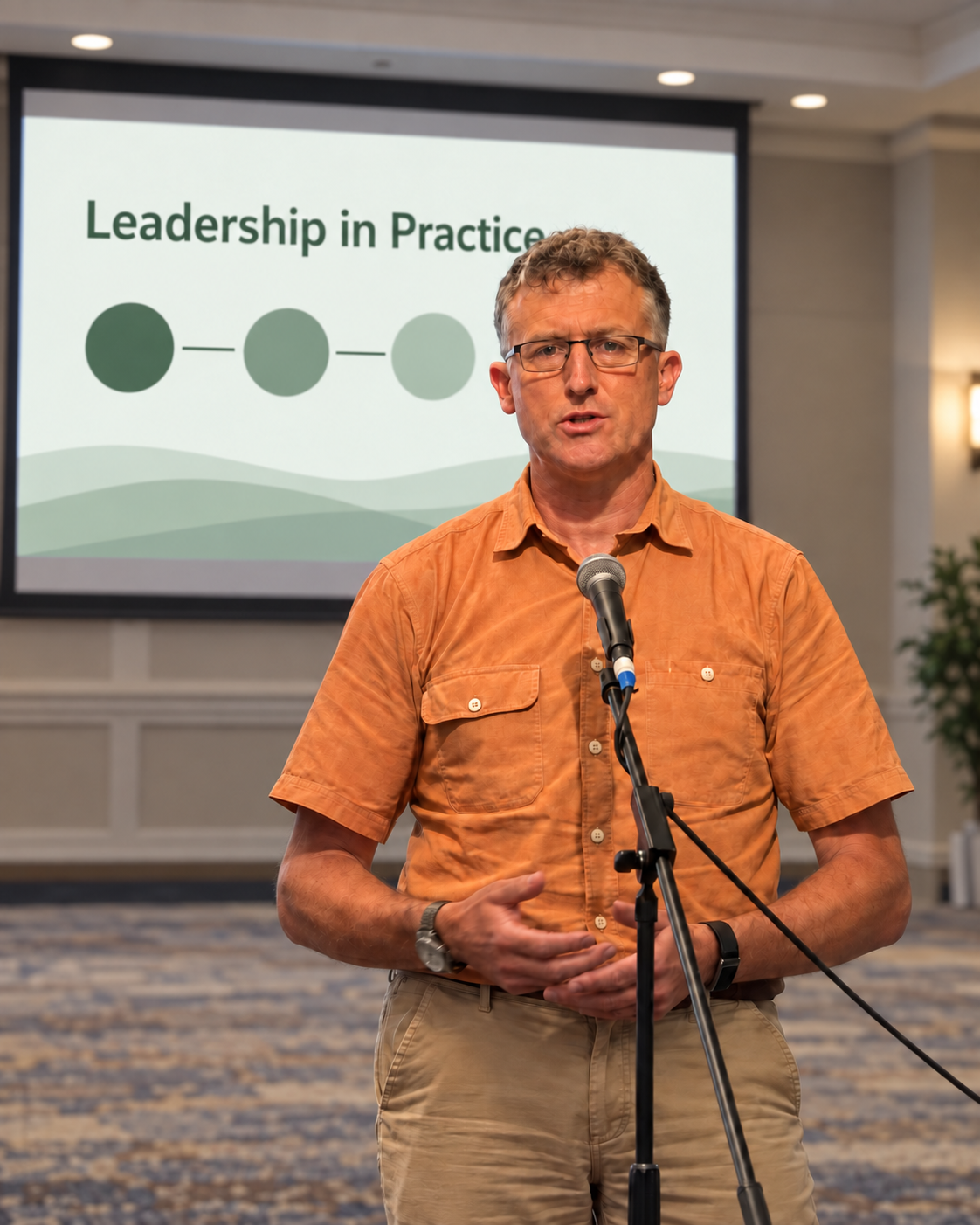 Paul Adams presenting Leadership in Practice