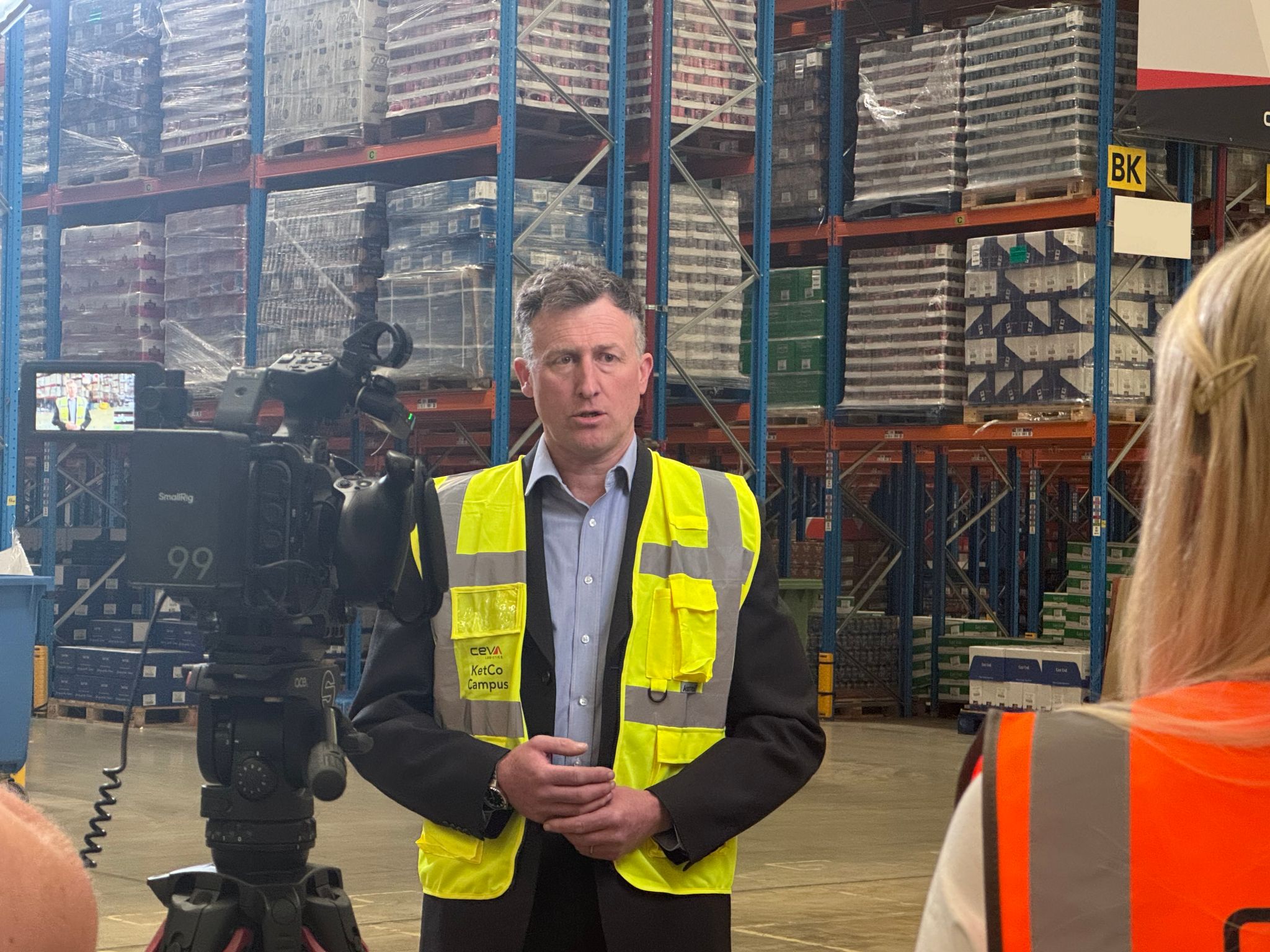 Paul Adams being interviewed during an operational site visit